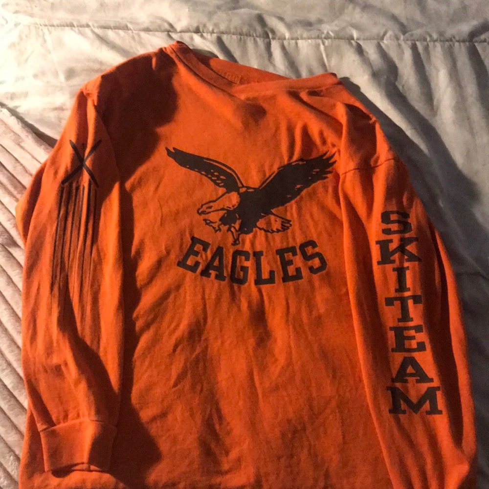 Orange gap long sleeved shirt
